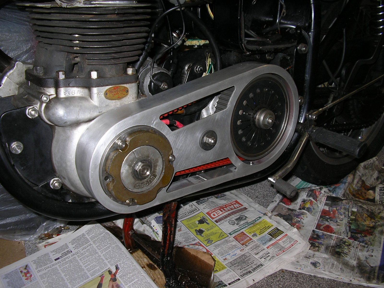 Oil on belt primary drive Norton Owners Club